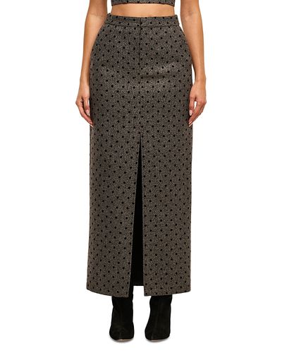 L'agence L'Agence Maceline Polka Dot High Waisted Maxi Skirt