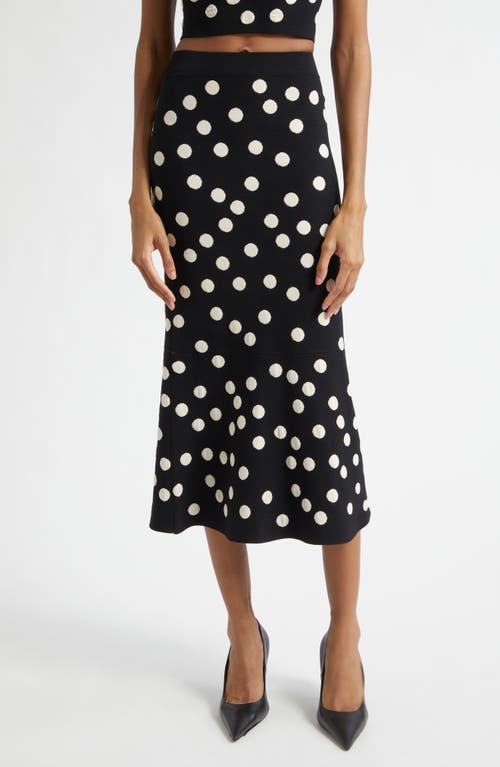 L'AGENCE L'AGENCE Mae Polka Dot Bias Cut Skirt