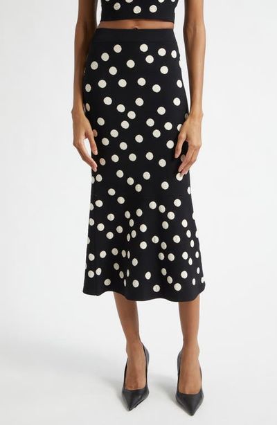 L'AGENCE L'AGENCE Mae Polka Dot Bias Cut Skirt