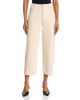 L'agence L'Agence Mallis Corduroy High Rise Cropped Barrel Leg Jeans in Pearl White - 1