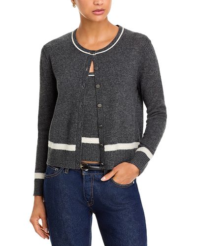 L'agence L'Agence Malone Cashmere Crewneck Cardigan