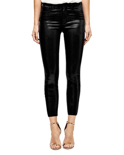 L'agence L'Agence Margot Skinny Jeans in Black Coated