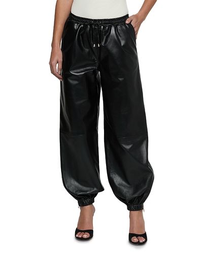 L'agence L'Agence Mariko Tk Leather Drawstring Joggers