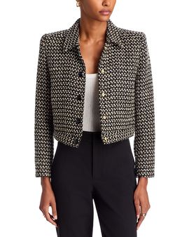 L'agence L'Agence Marla Tweed Cropped Jacket