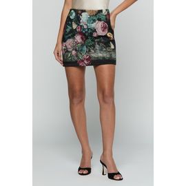 L'AGENCE L'AGENCE Marseille Floral Tapestry Cotton Blend Miniskirt