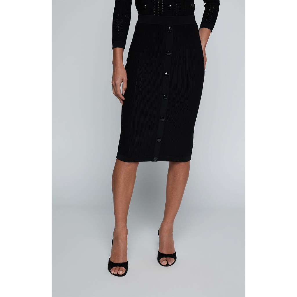 L'AGENCE L'AGENCE Melania Pointelle Button Front Sweater Skirt