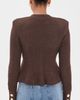 L'AGENCE L'AGENCE Melissa Knit Flare Cardigan Dark Brown/Gold - 3