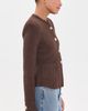 L'AGENCE L'AGENCE Melissa Knit Flare Cardigan Dark Brown/Gold - 4