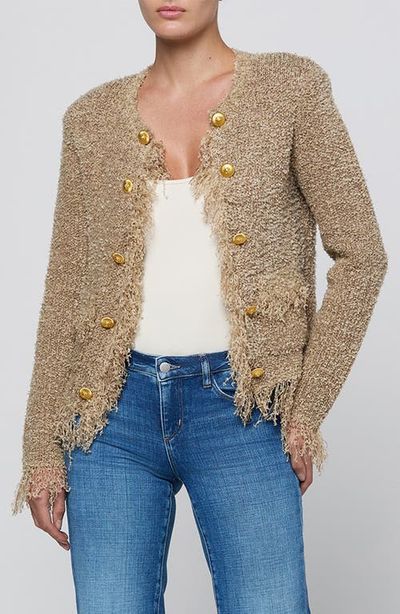 L'AGENCE L'AGENCE Mireille Fringe Trim Cardigan