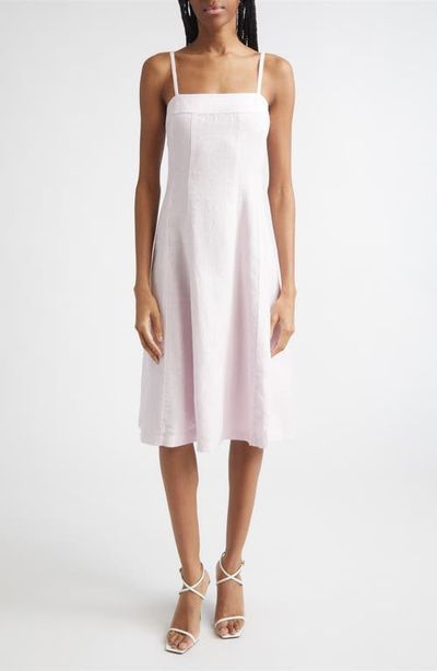 L'AGENCE L'AGENCE Mitzy Seamed Sleeveless Midi Dress