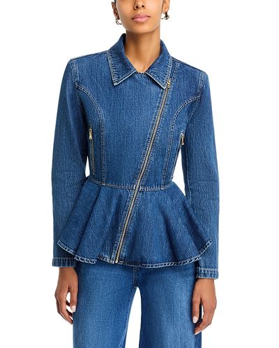 L'agence L'Agence Moxie Peplum Biker Jacket