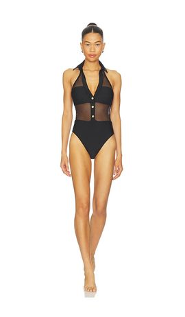 L'AGENCE L'AGENCE Natalya Collared One Piece