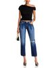 L'agence L'Agence Nevia Low Rise Cropped Slouch Straight Jeans in Royce Destruct - 2