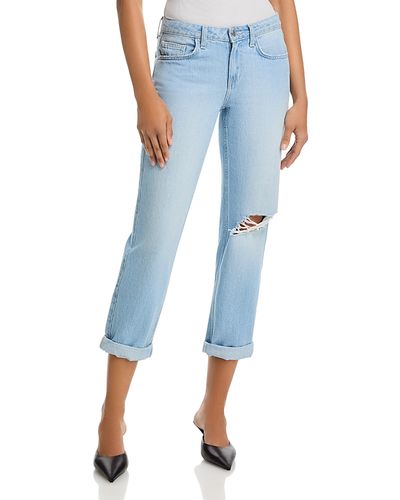 L'agence L'Agence Nevia Low Rise Slouch Straight Jeans in Brea Destruct