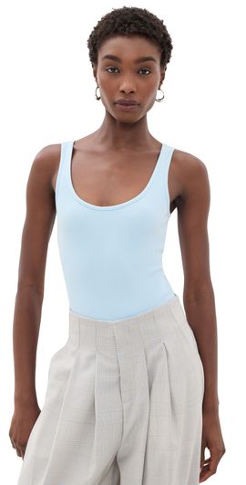 L'AGENCE L'AGENCE Nica Scoop Thong Panty Bodysuit Cool Blue