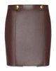 L'agence L'Agence Nolina Button Tab Faux Leather Mini Skirt - 5