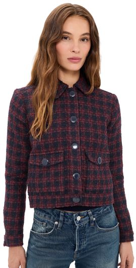 L'AGENCE L'AGENCE Nyx Crop Jacket Midnight/Burg Tweed