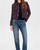 L'AGENCE L'AGENCE Nyx Crop Jacket Midnight/Burg Tweed - 5