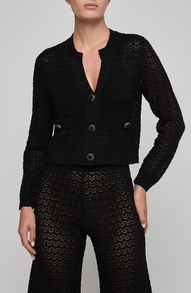 L'AGENCE L'AGENCE Orla Stripe Pointelle Cardigan