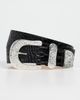 L'AGENCE L'AGENCE Otera Wide Leather Belt BLACK CROC EMBOSSED - 2