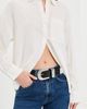 L'AGENCE L'AGENCE Otera Wide Leather Belt BLACK CROC EMBOSSED - 3