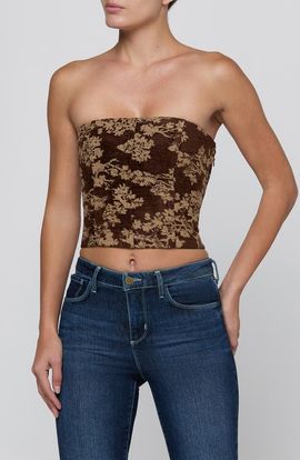 L'AGENCE L'AGENCE Paulette Strapless Crop Corset Top
