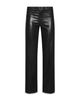 L'agence L'Agence Petite Scottie High Rise Wide Leg Jeans in Noir Coated - 6