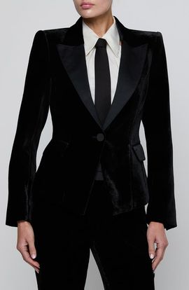 L'AGENCE L'AGENCE Philippa Velvet Tuxedo Blazer
