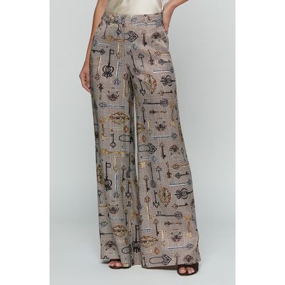 L'AGENCE L'AGENCE Pilar Houndstooth Key Wide Leg Pants