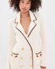 L'AGENCE L'AGENCE Ranch Knit Blazer Ivory/Dk Cappuccino - 2