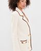 L'AGENCE L'AGENCE Ranch Knit Blazer Ivory/Dk Cappuccino - 4
