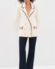 L'AGENCE L'AGENCE Ranch Knit Blazer Ivory/Dk Cappuccino - 5
