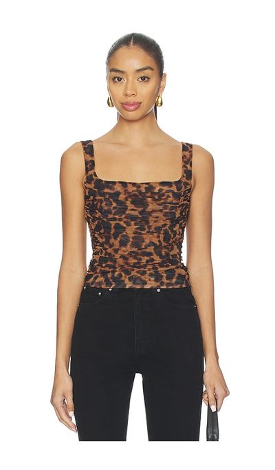L'AGENCE L'AGENCE Rasha Shirred Tank