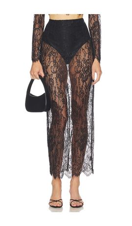 L'AGENCE L'AGENCE Raymonde Maxi Lace Skirt
