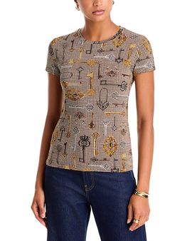 L'agence L'Agence Ressi Houndstooth Crewneck Tee