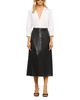 L'agence L'Agence Robyn Faux Leather A Line Midi Skirt - 2