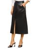 L'agence L'Agence Robyn Faux Leather A Line Midi Skirt - 4