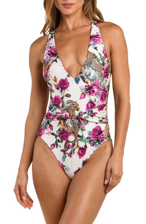 L'AGENCE L'AGENCE Rose Leopard One-Piece Swimsuit