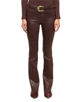 L'agence L'Agence Ruth Coated High Rise Straight Jeans in Dark Java