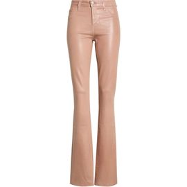 L'AGENCE L'AGENCE Ruth High Waist Raw Hem Ankle Coated Flare Jeans