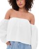 L'AGENCE L'AGENCE Sarai Off Shoulder Eternal Bra Top White - 1