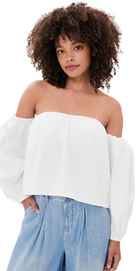 L'AGENCE L'AGENCE Sarai Off Shoulder Eternal Bra Top White