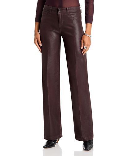 L'agence L'Agence Scottie High Rise Wide Leg Coated Jeans in Dark Java