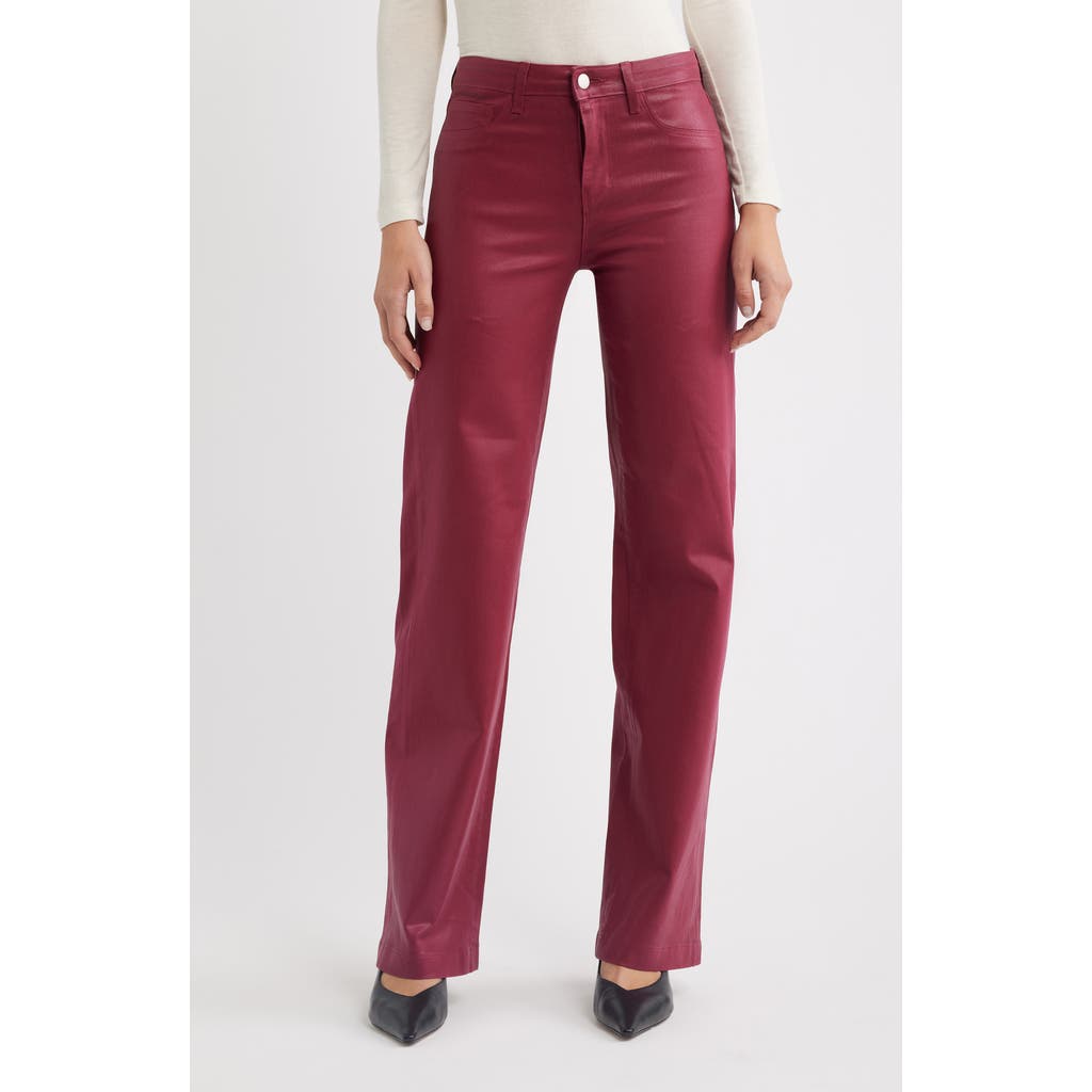 L'AGENCE L'AGENCE Scottie High Waist Coated Wide Leg Jeans