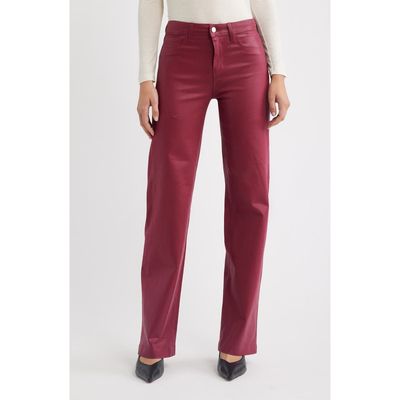 L'AGENCE L'AGENCE Scottie High Waist Coated Wide Leg Jeans