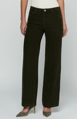 L'AGENCE L'AGENCE Scottie High Waist Wide Leg Corduroy Pants