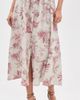 L'AGENCE L'AGENCE Seina Front Placket Midi Skirt Tan Multi Textured Jungle Toil - 2