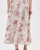 L'AGENCE L'AGENCE Seina Front Placket Midi Skirt Tan Multi Textured Jungle Toil - 3