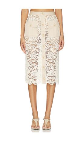L'AGENCE L'AGENCE Shae Below Knee Skirt