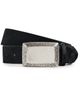 L'AGENCE L'AGENCE Solera Engraved Plaque Belt Black Calfhair - 1